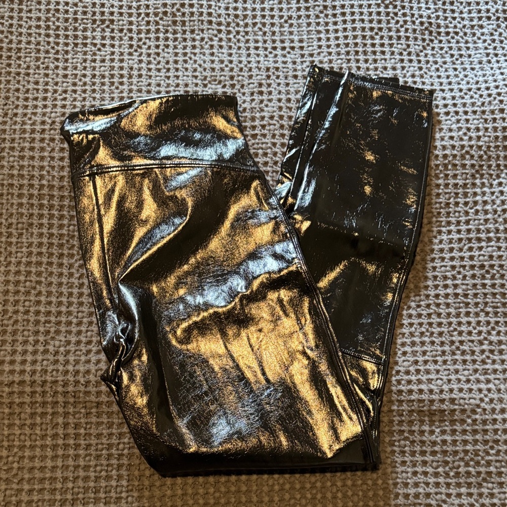 SPANX Shiny Black Leggings